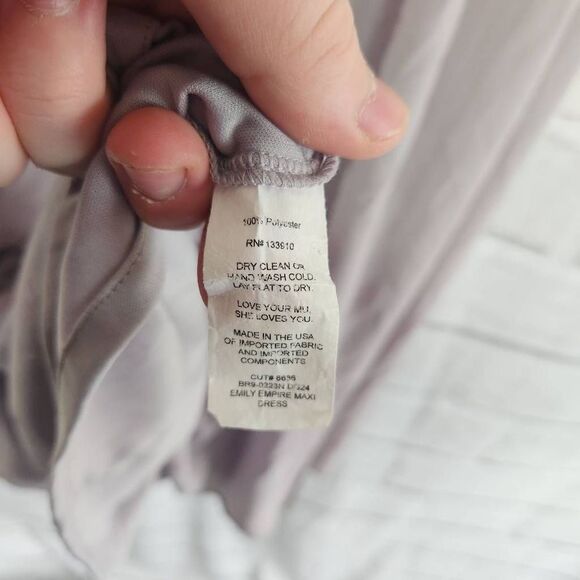 Show Me Your Mumu Emily Empire Maxi Dress Gray Size Small - Picture 11 of 12